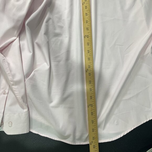 Mens 4 Way Stretch Button Down Dress Shirt Mens XL Pink Long Sleeve Non-Iron - Picture 6 of 6